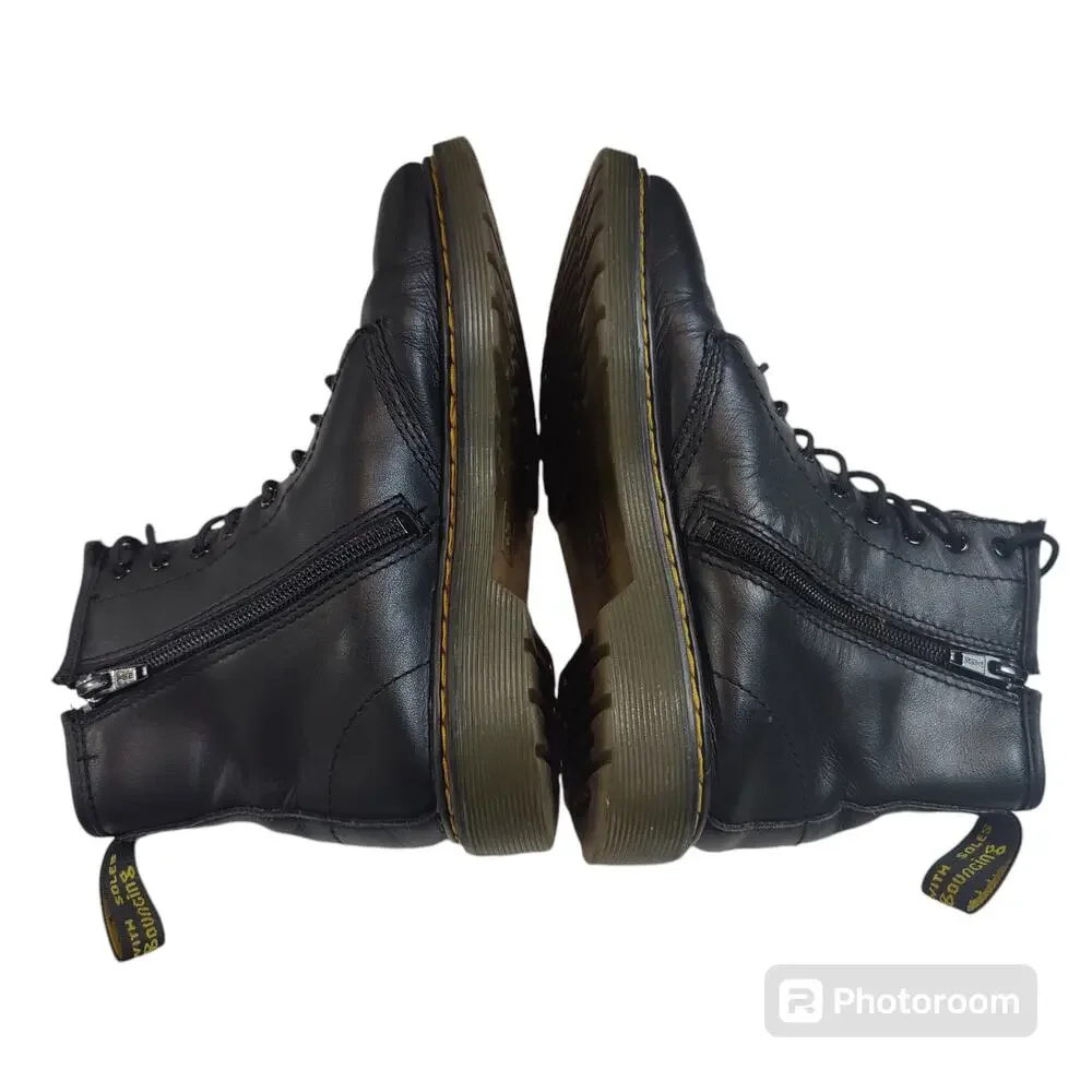 Dr. Martens Youth 3 Women's 5 Softy T Combat Boots High Top Side Zip 1460J